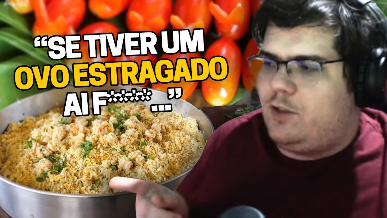 CASIMIRO REAGE AO PREPARO DE UM ARROZ FRITO COM CAMARÃO E OMELETE TROPICAL | Cortes do Casimito