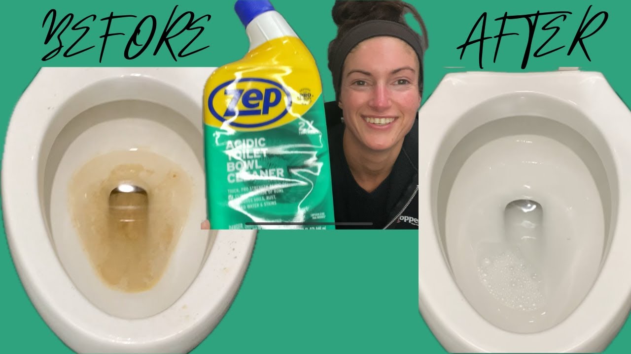 BEFORE and AFTER Zep Toilet Cleaner