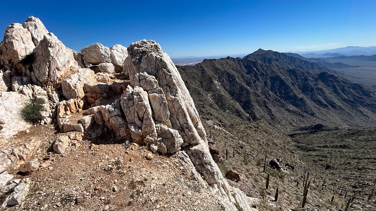 Hiking Quartz Peak Summit Trail - Sierra Estrella Wilderness