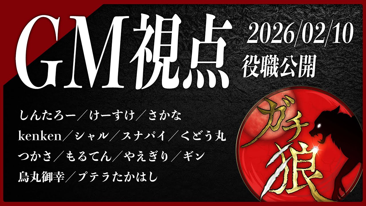 【第19回】#ガチ狼 Season4／GM 髙橋ヨスガ視点 【ZOOM人狼 高田健志さん主催】