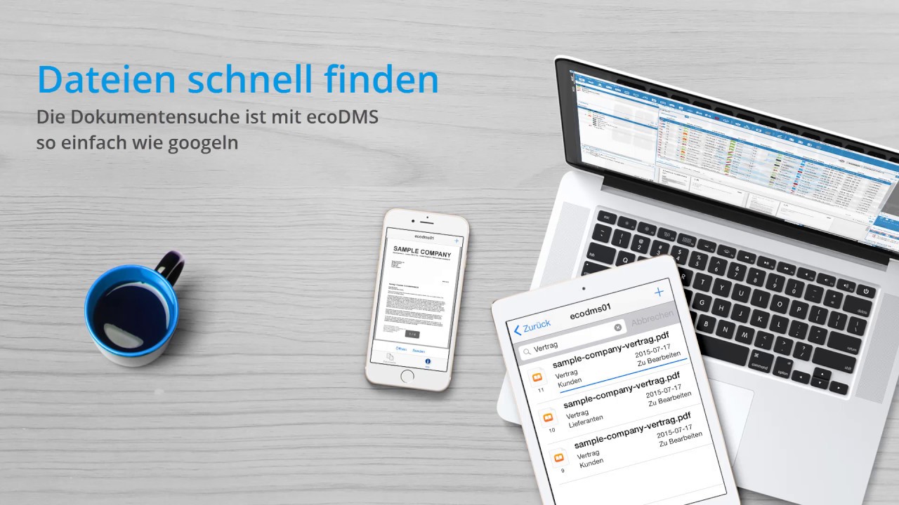 ecoDMS 16.09 - Search Functions incl. Shortcut