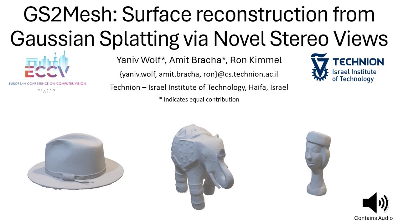 [ECCV 2024] GS2Mesh: Surface Reconstruction from Gaussian Splatting via Novel Stereo Views