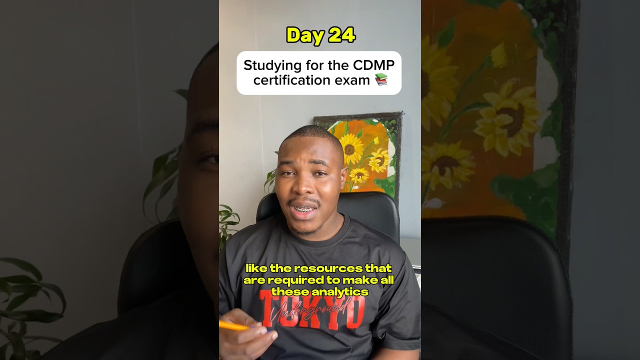 Day 24: studying for the CDMP certification exam