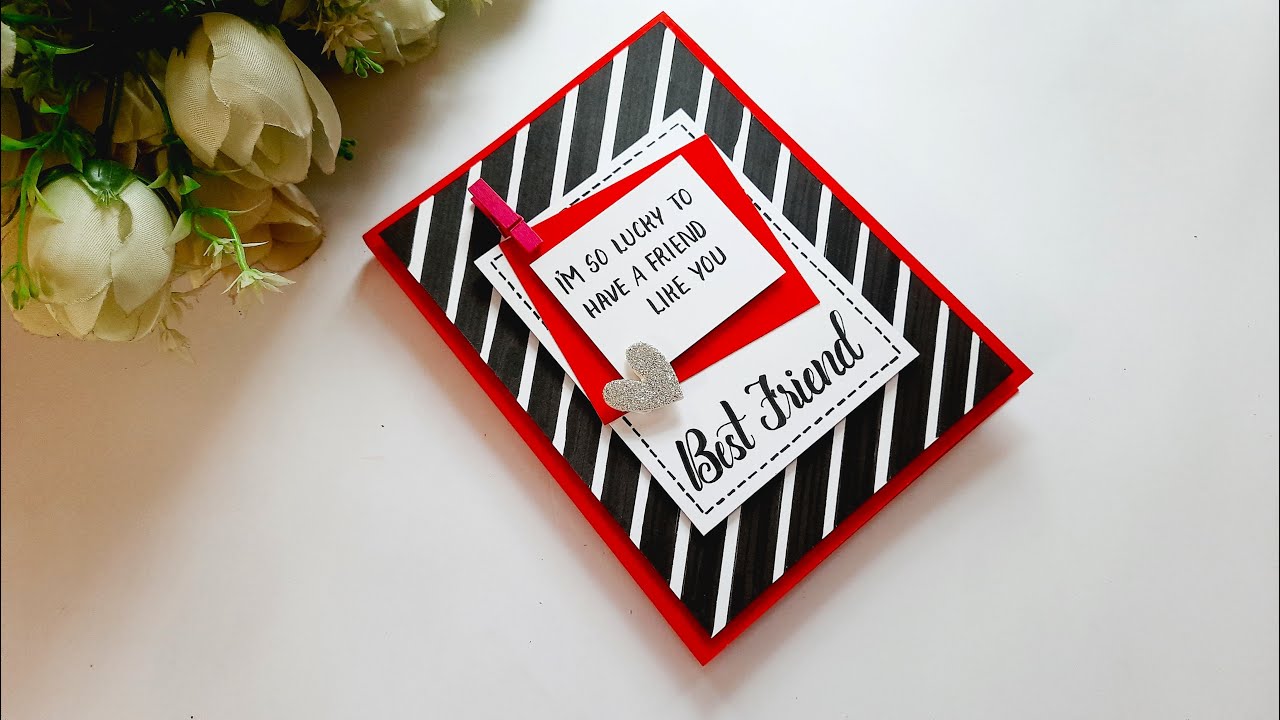 Handmade Greeting Card for Friendship Day | Beautiful Greeting Card for Friend | Tutorial