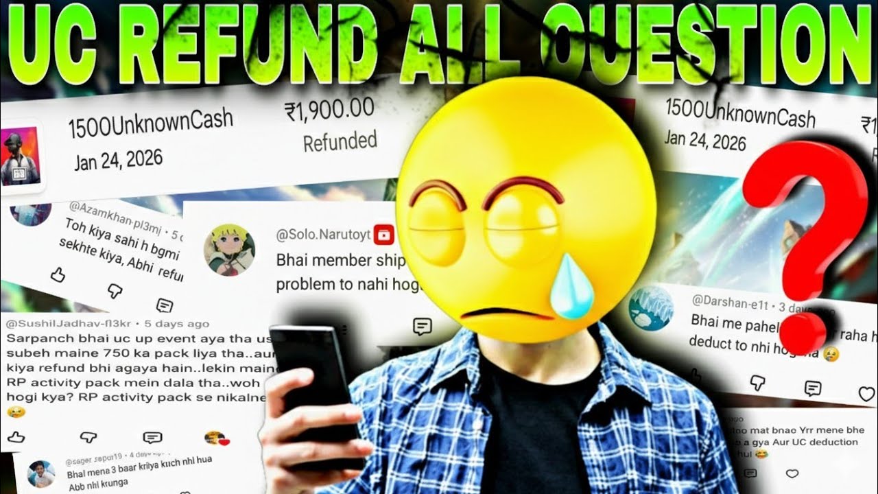UC Refund All Questions ! Bgmi UC Refund Trick | UC UP Event After UC Refund | New Refund Trick Bgmi