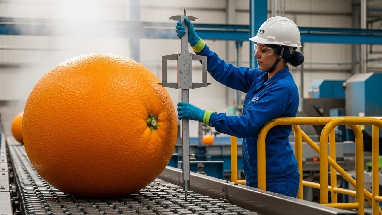 Processing Millions of Oranges! Amazing Fruit Juice Factory Line ASMR