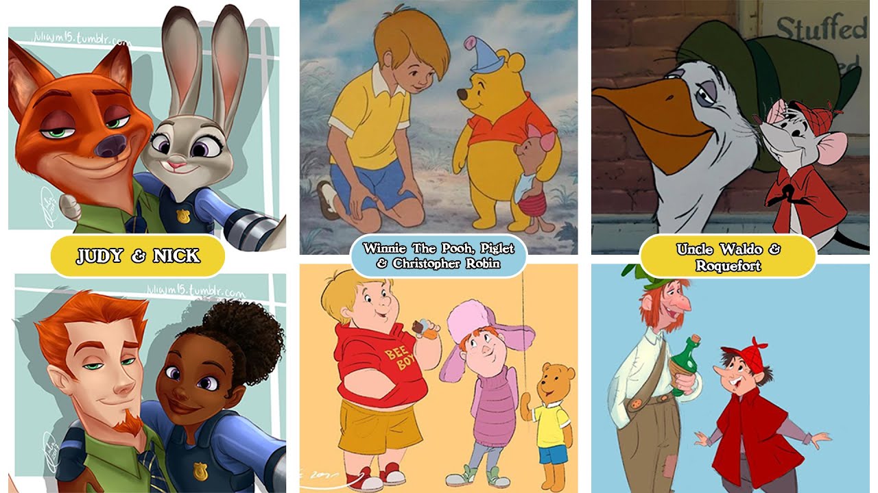 Comparison : Disney Characters Turned Into Humans And Humans Into Animals