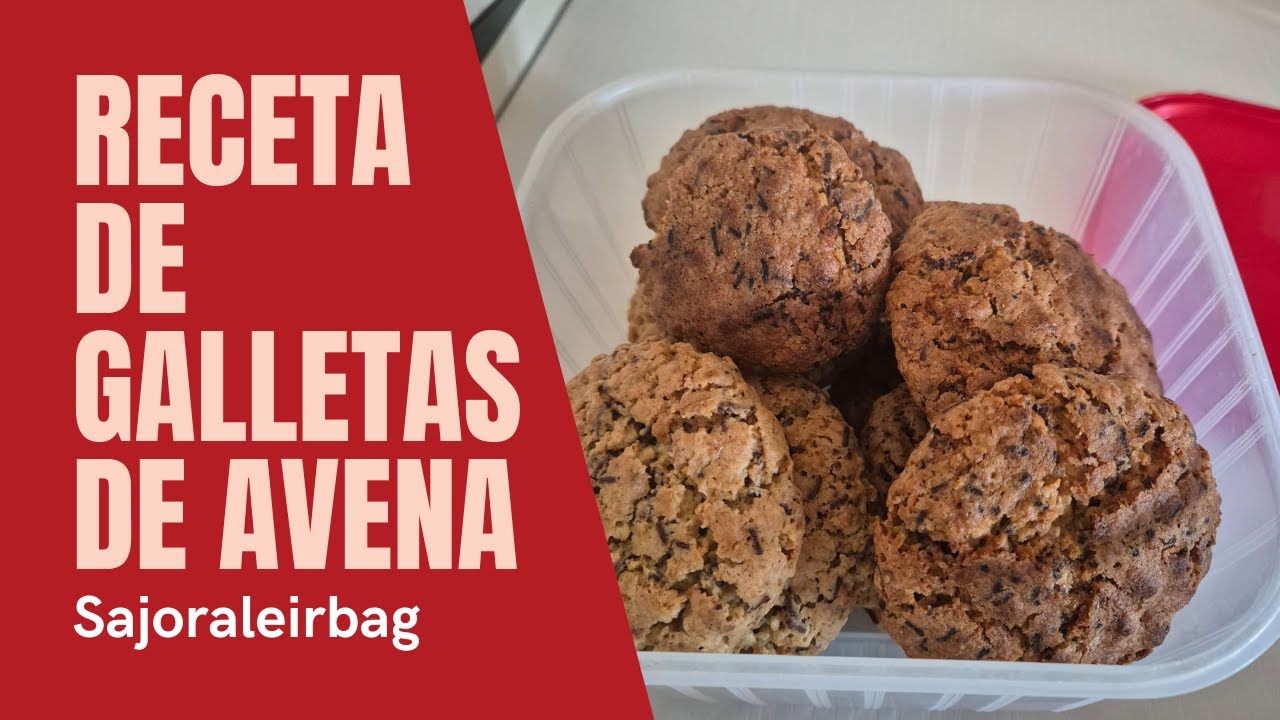 Receta de galletitas de avena con chispitas de chocolate ¡Es fácil!