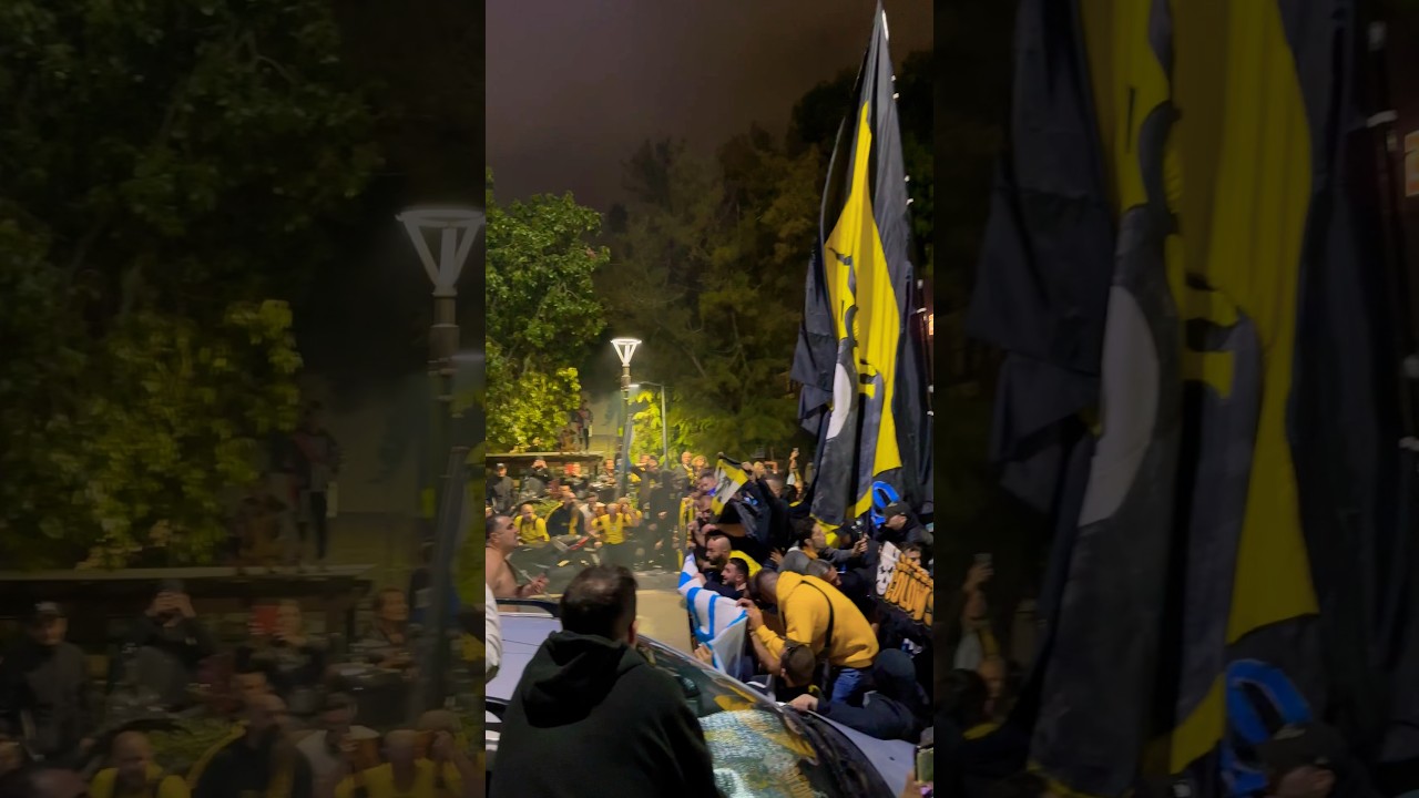 AEK - Marseille 💛🖤💛 #football #aekathens #aek #ultras #footballshorts #europaleague