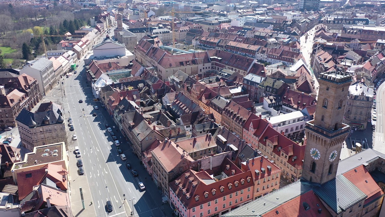 Fürther Innenstadt während des Lockdown zu COVID-19 Zeiten im März 2020