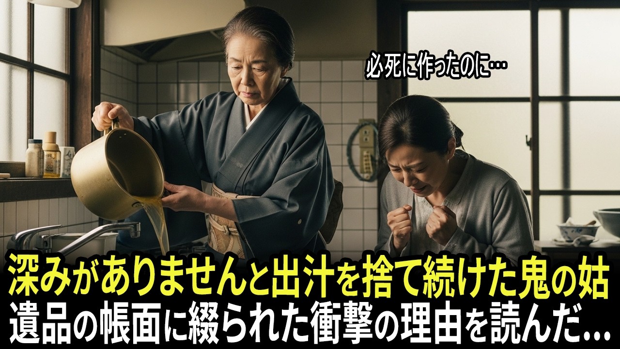 深みがありませんと出汁を捨て続けた鬼の姑、遺品の帳面に綴られた衝撃の理由を読んだ...