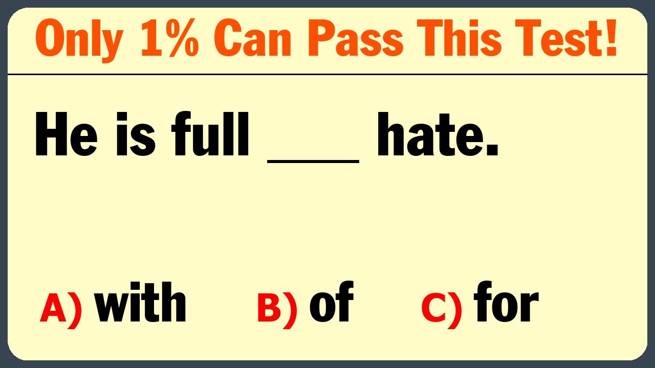 Most People FAIL This English Grammar Quiz! 😱 | Only 1% Can Pass! #englishgrammar