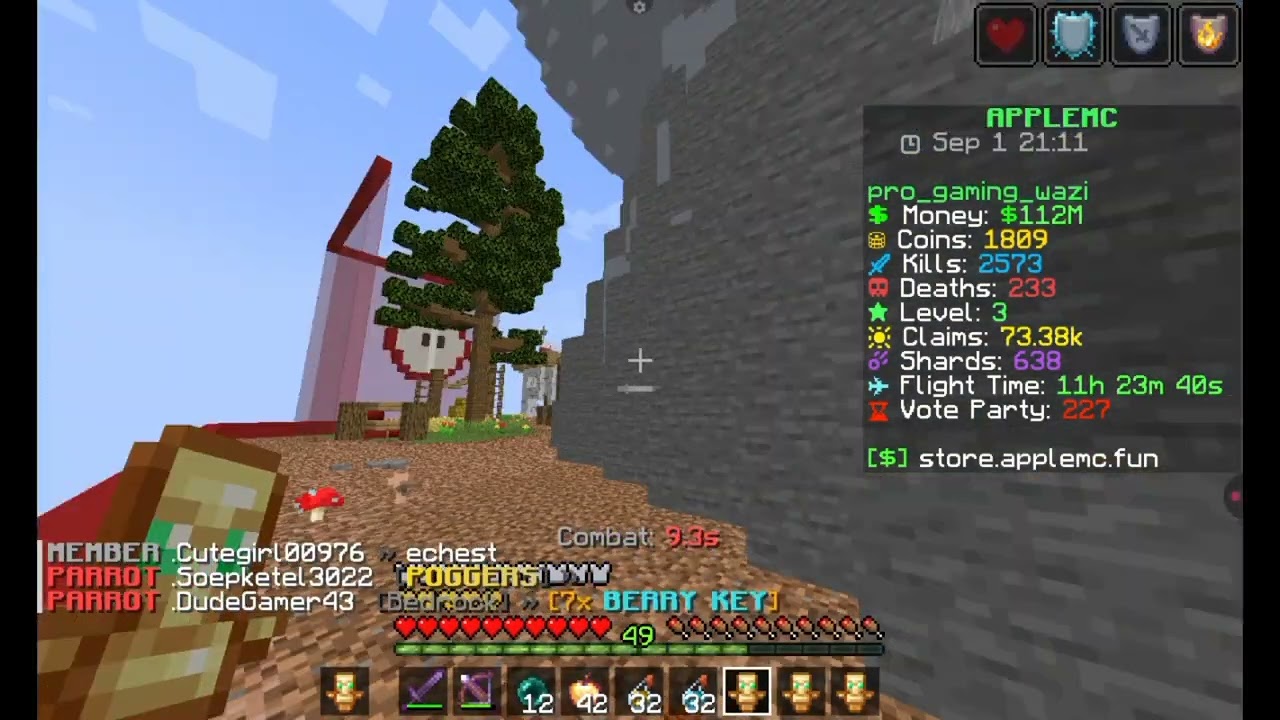 I got killed by 2 hacker in melon realm AppleMc