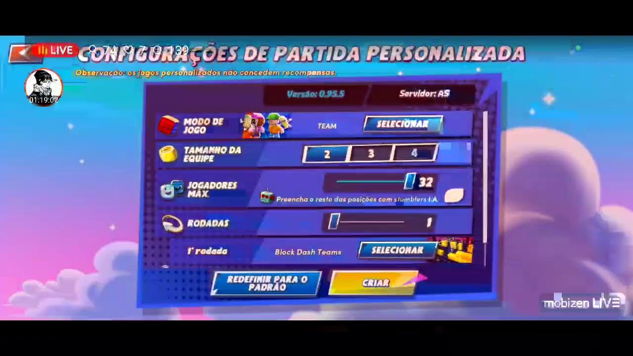 ao vivo jogando stumble guys 🔥