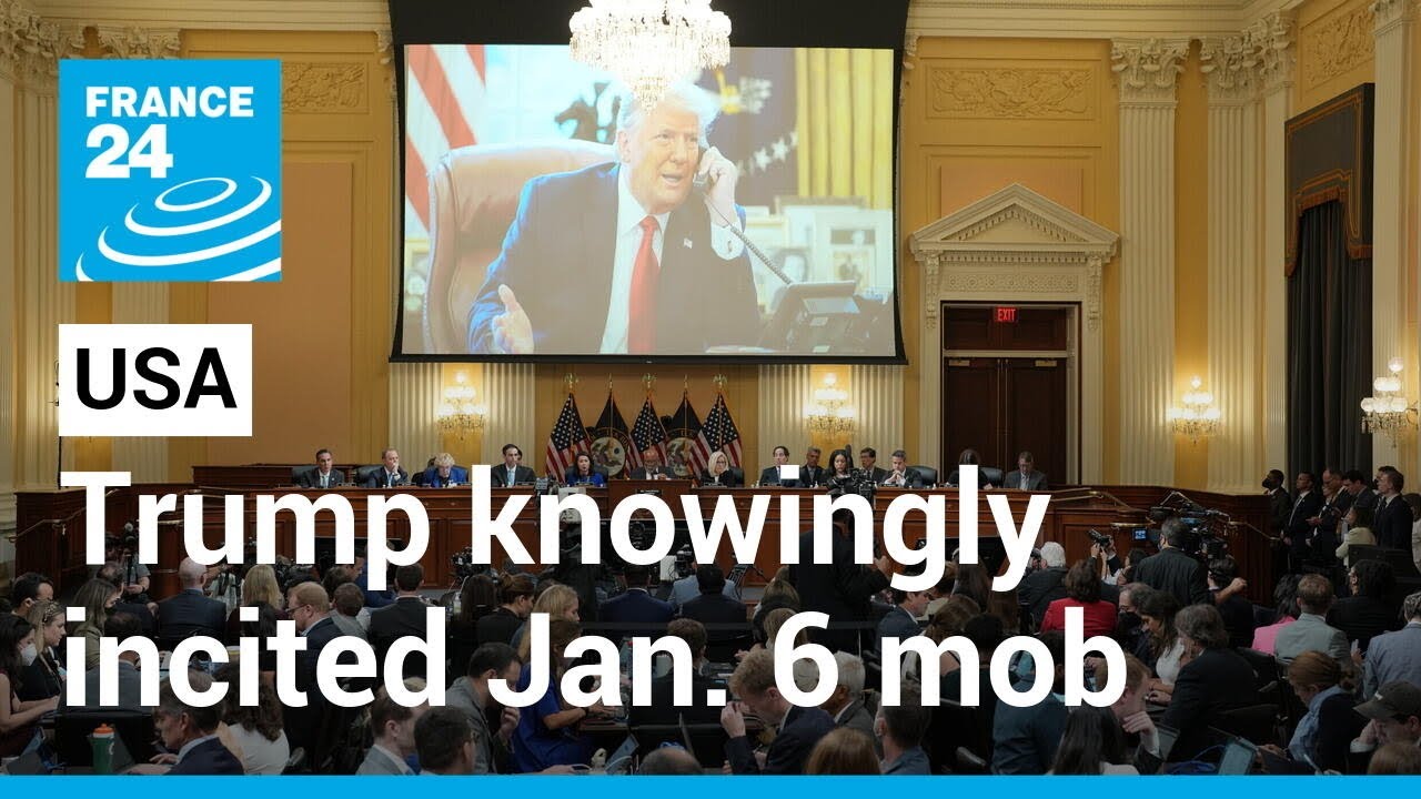 Trump knowingly incited Capitol mob after &lsquo;unhinged&rsquo; meeting, committee hears &bull; FRANCE 24