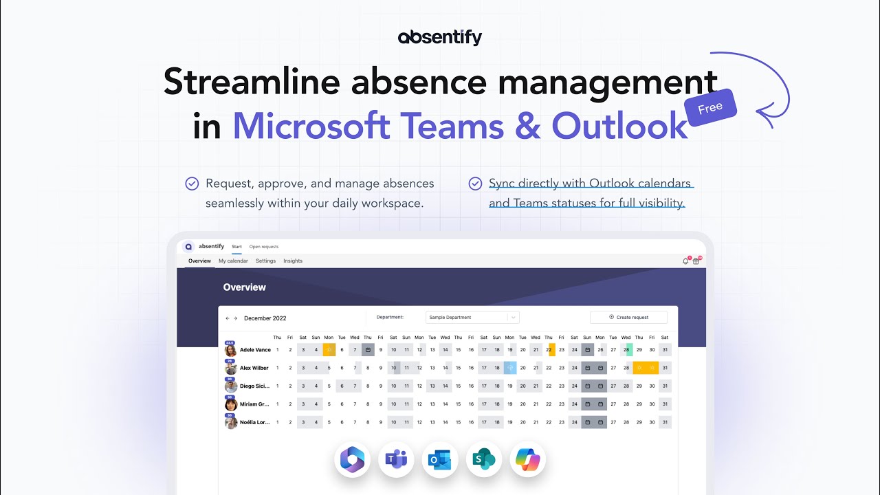Microsoft Teams leave and vacation tracker
