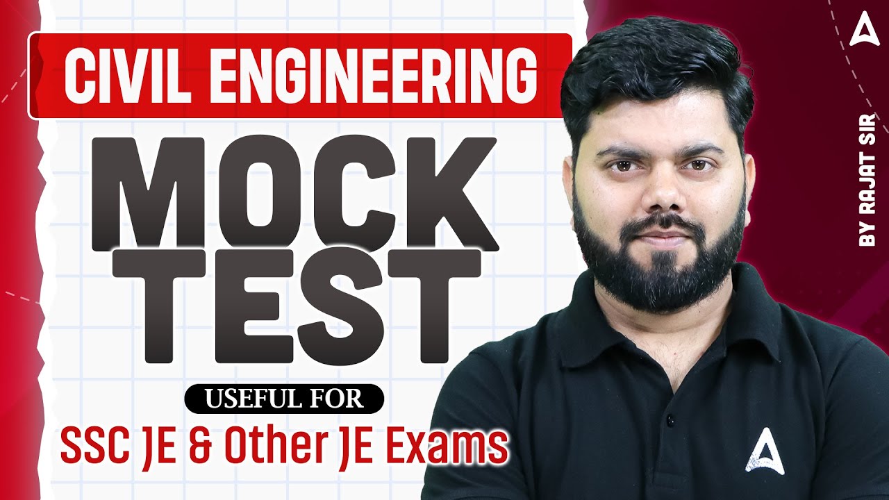 Civil Engineering MOCK TEST 🔧 SSC JE & All JE Exams के लिए जरूरी | By Rajat Sir