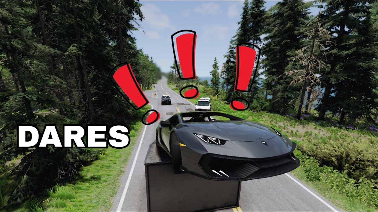 DOING YOUR MOST CHALLENGING DARES IN BEAMNG - BEAMNGDRIVE FUNNY GAMING  AI RACING CRASHES  CARS