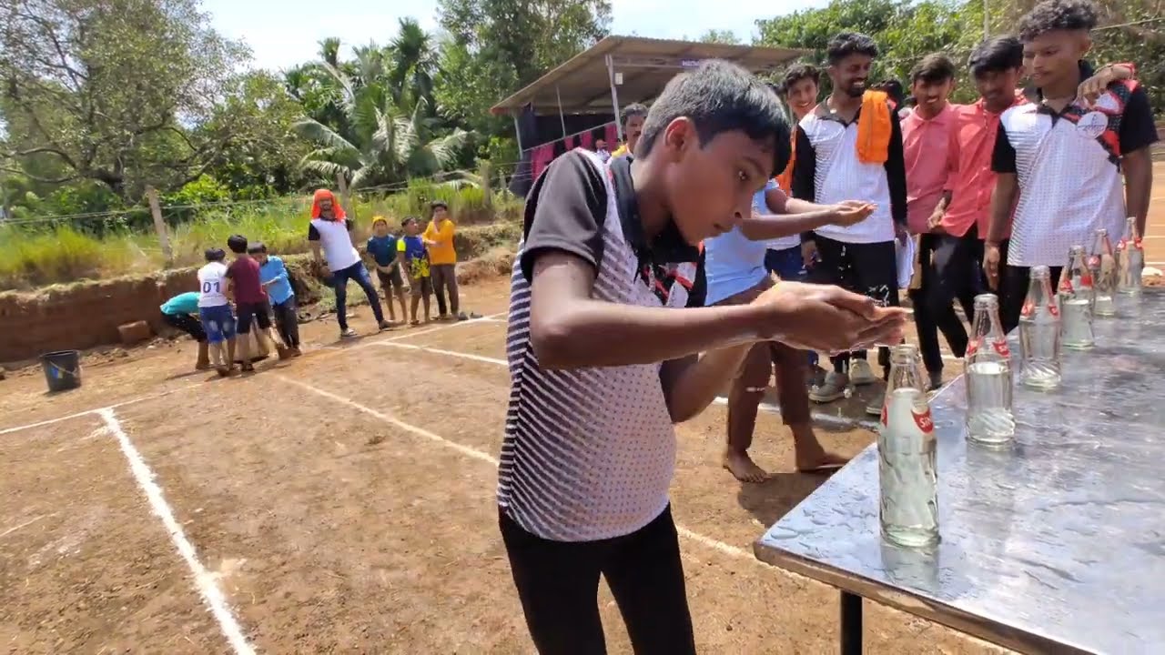 Water bottle filling competition for children | Nidpalli