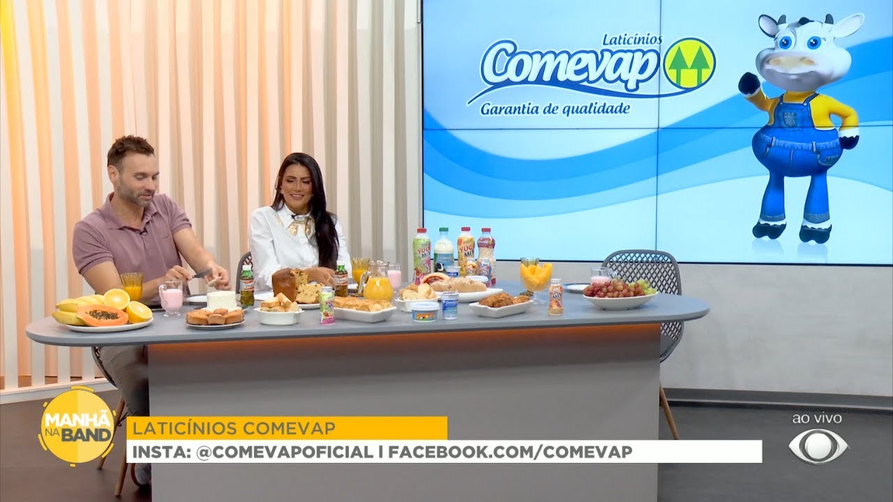 Café da Manhã delicioso com produtos do Laticínios COMEVAP.| MANHÃ NA BAND