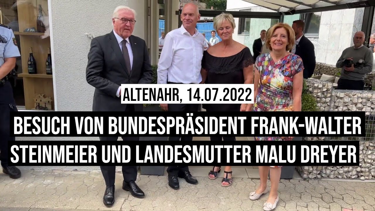 14.07.2022 #Altenahr Bundespr&auml;sident Frank-Walter Steinmeier besucht Ahrtal/Landesmutter Malu Dreyer