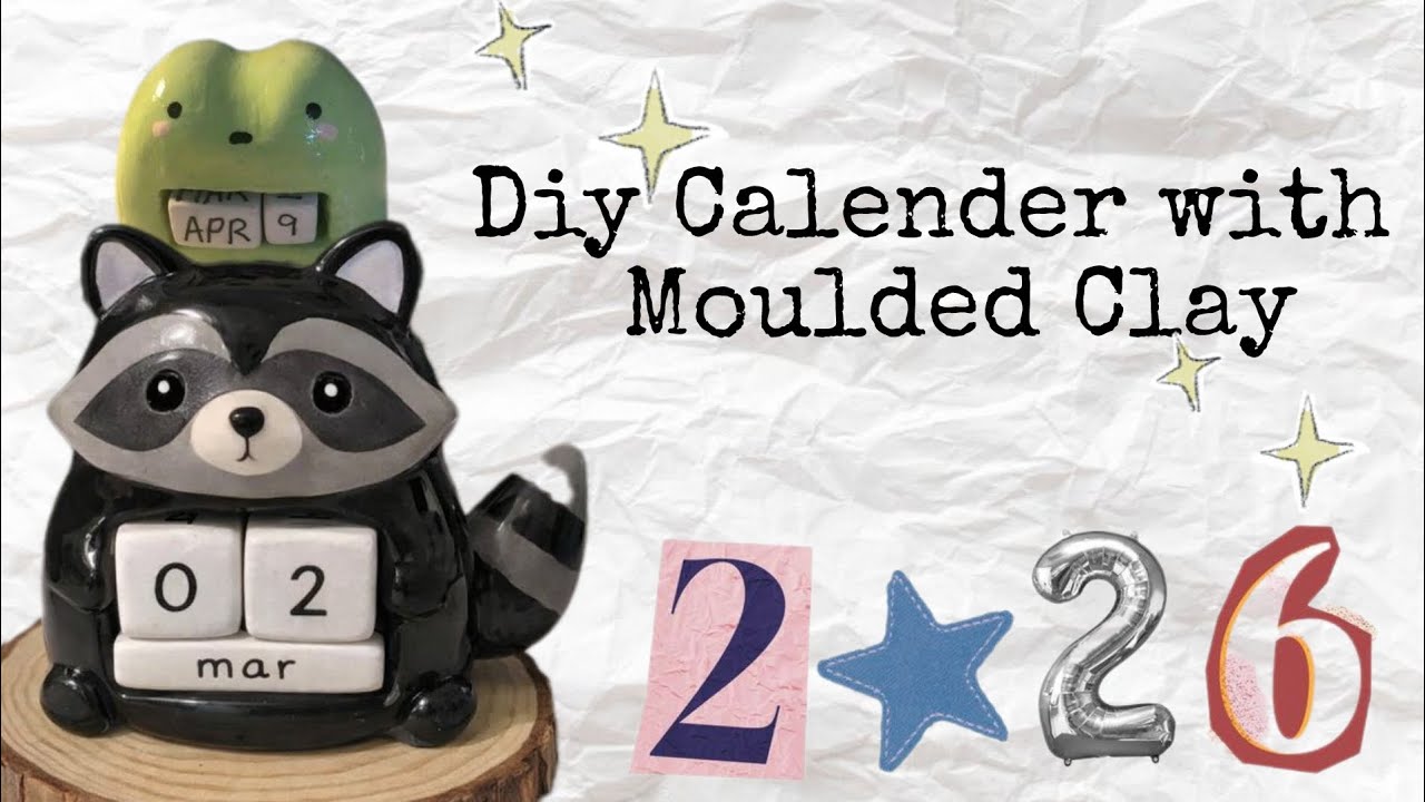 DIY Calendar with Moulded Clay!!!🌟🫶🏻♥️#follow #diy #calendar #like #fypシ゚viral #followers ✨🫠