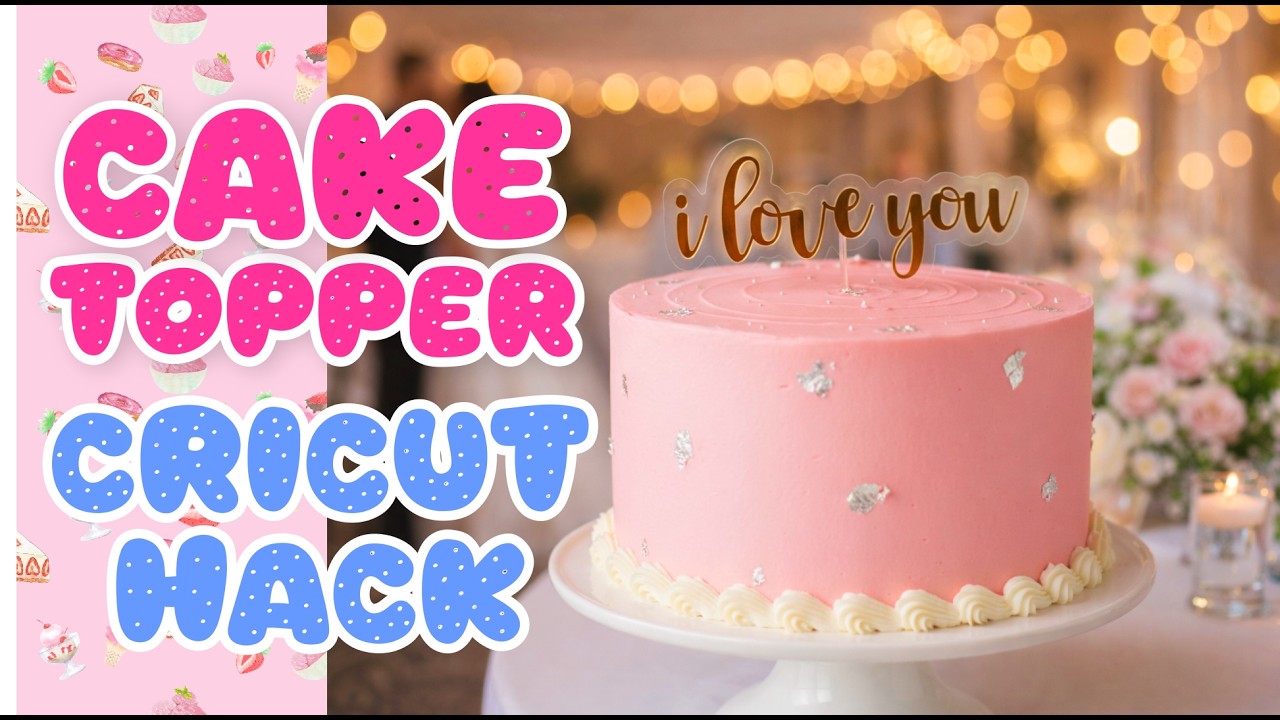 How to Make Cake Topper with Vinyl and Acetate | Cricut Tutorial