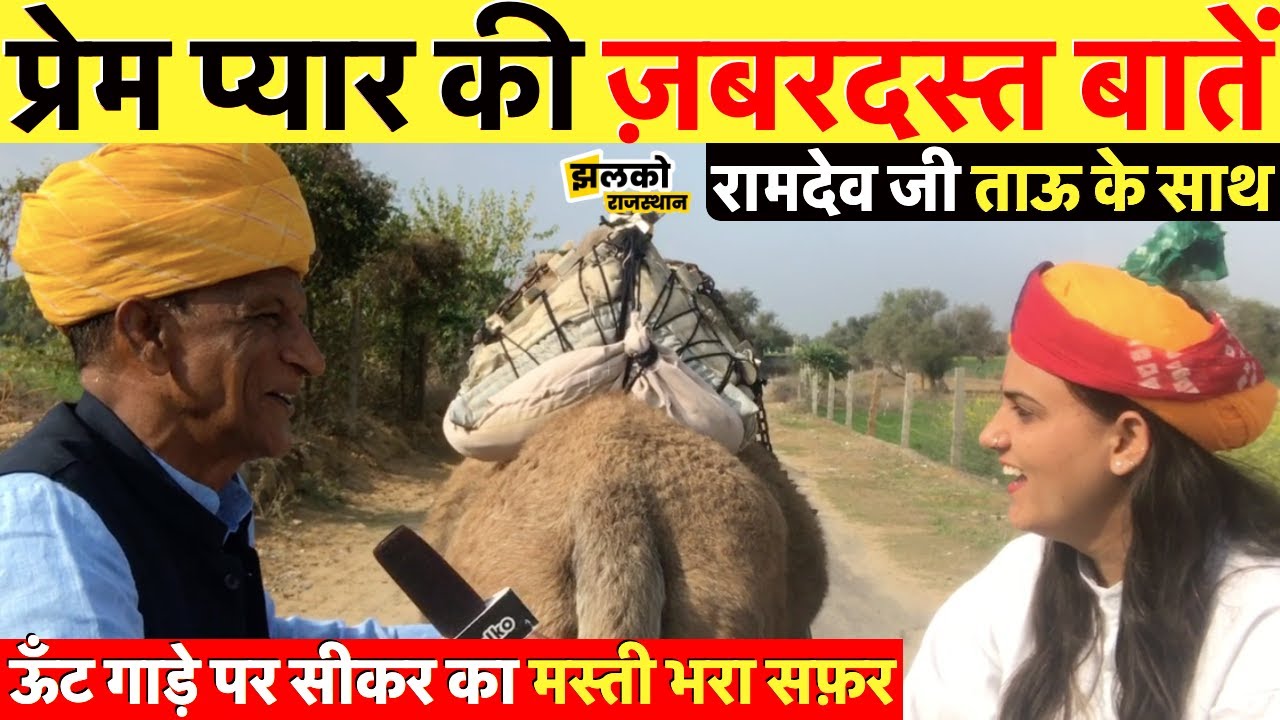ऊँट गाड़े पर मस्ती भरे सफ़र में प्रेम प्यार की ज़बरदस्त बातें ~ Sikar News