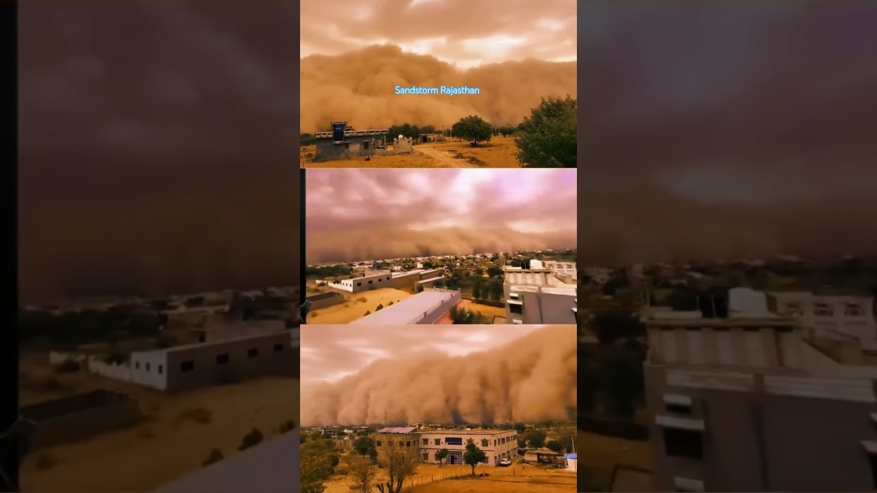 🌪️ Massive Sandstorm in Rajasthan! 🏜️