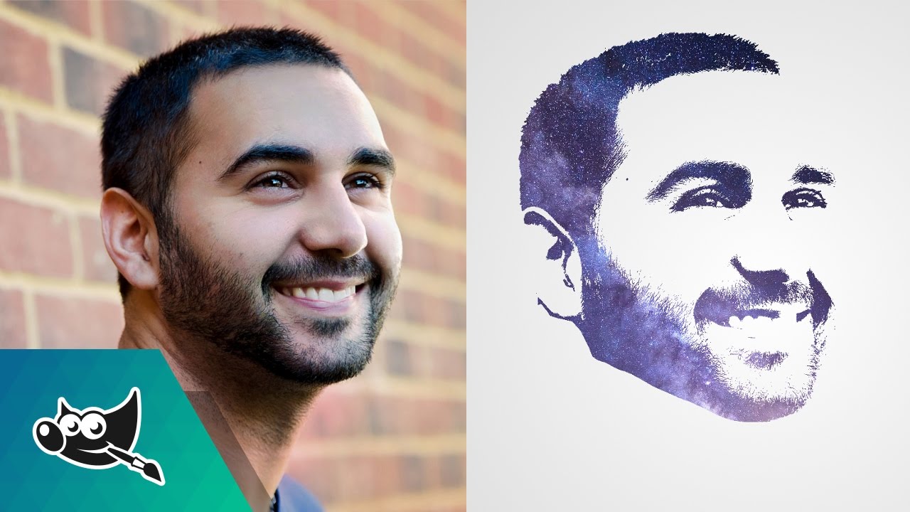 GIMP Tutorial: Transform Face into Galaxy Silhouette