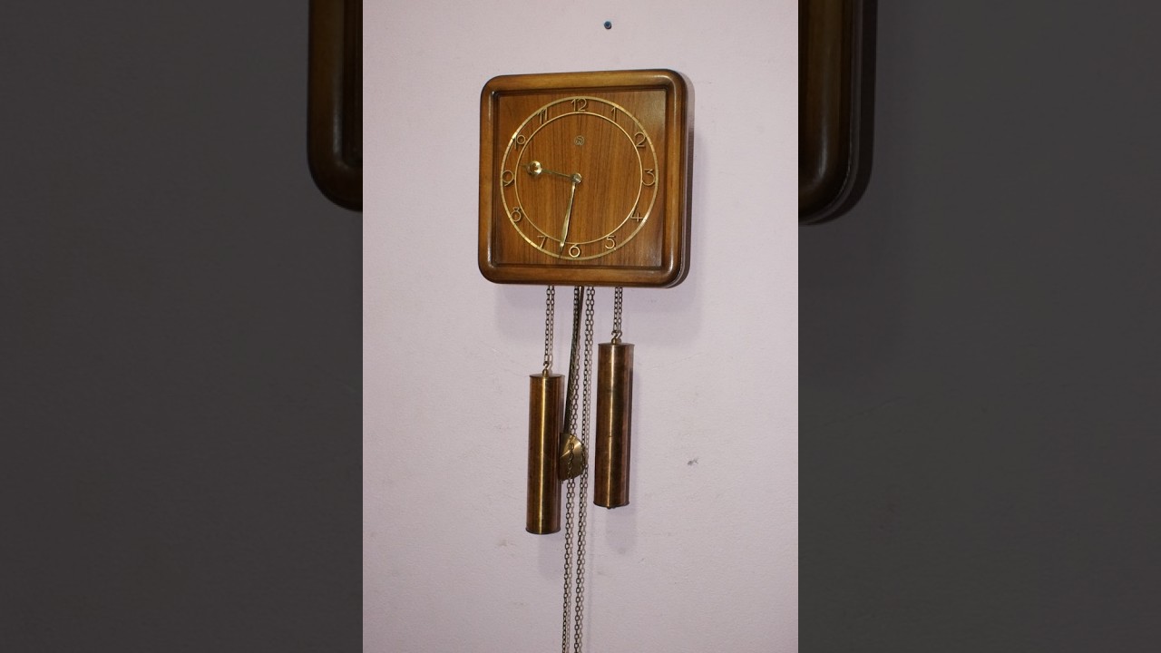 Le Castel Exclusive Pendeluhr Wanduhr Montagnes Du Jura Suisse D 1948 Mid Century