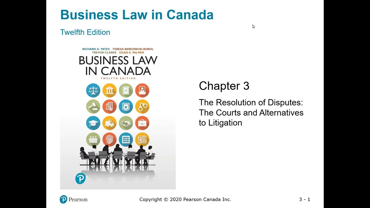 Chapter 3 - The Resolution of Disputes