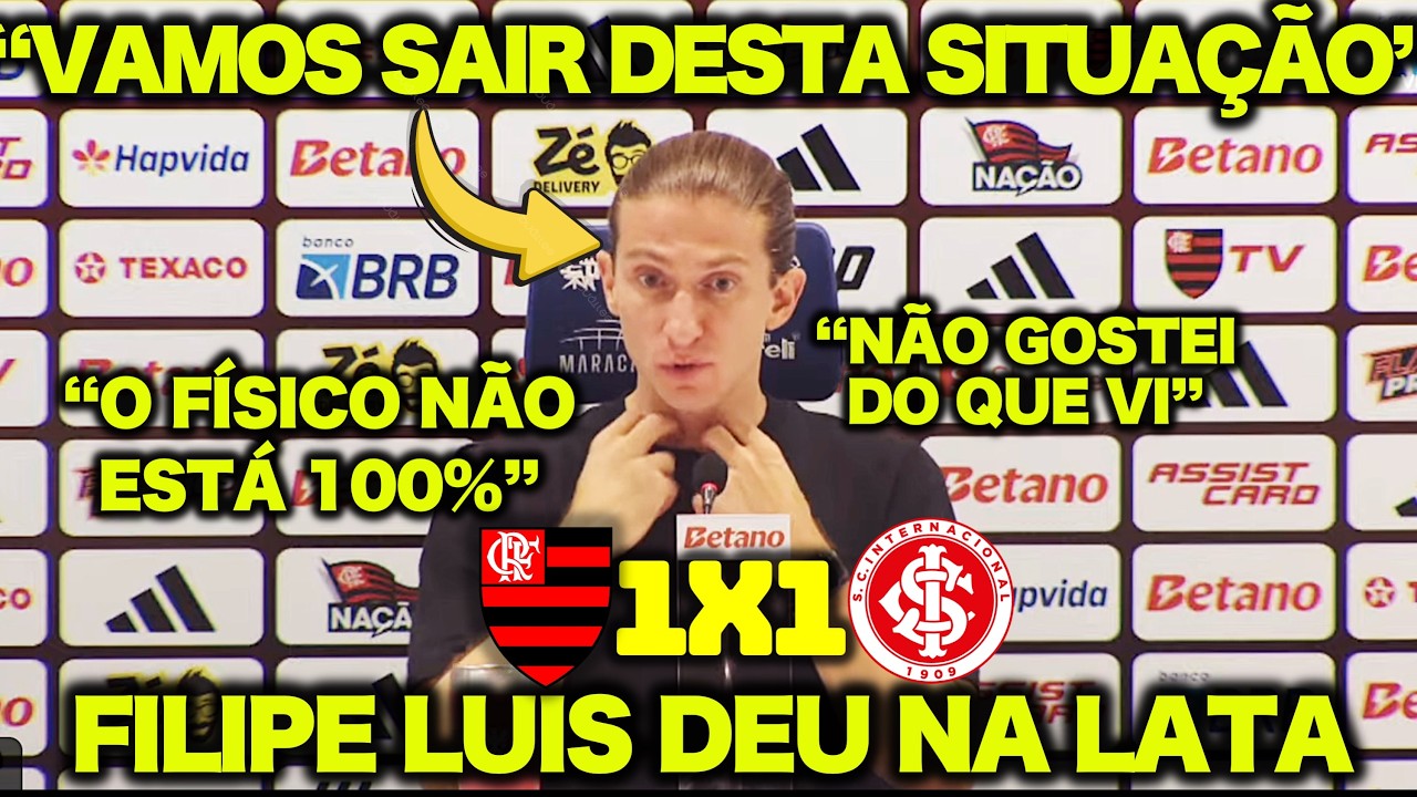 EXPLICAÇÕES do FILIPE LUIS após FLAMENGO 1 X 1 INTERNACIONAL ! 