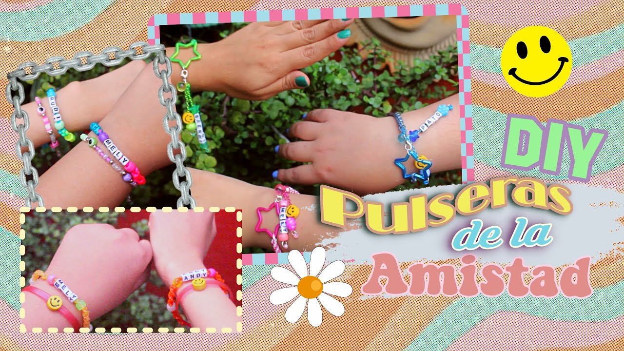 DIY Pulseras ✨  AESTHETIC ✨  Brazaletes de la amistad (chaquiras, abalorios, hilo, fimo & +)