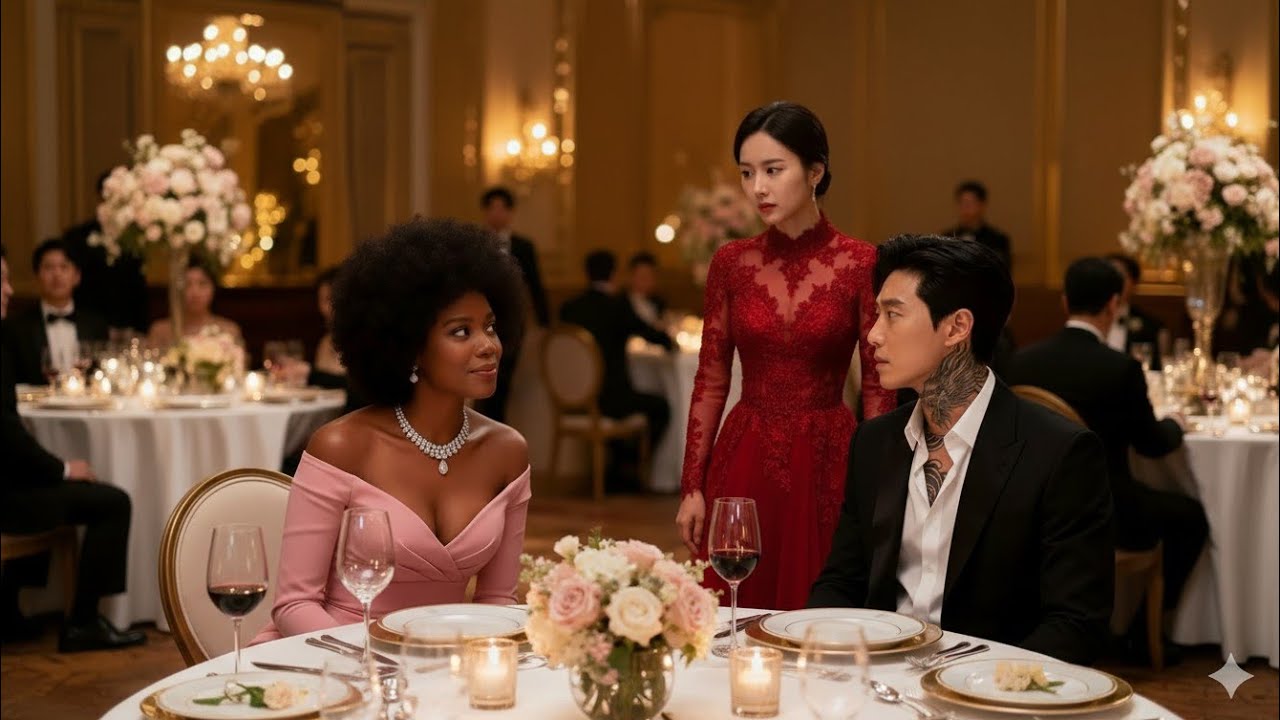 Korean Mafia Boss Takes Random Black Girl To His Ex-Fiancée's engagement party—He did not know she…