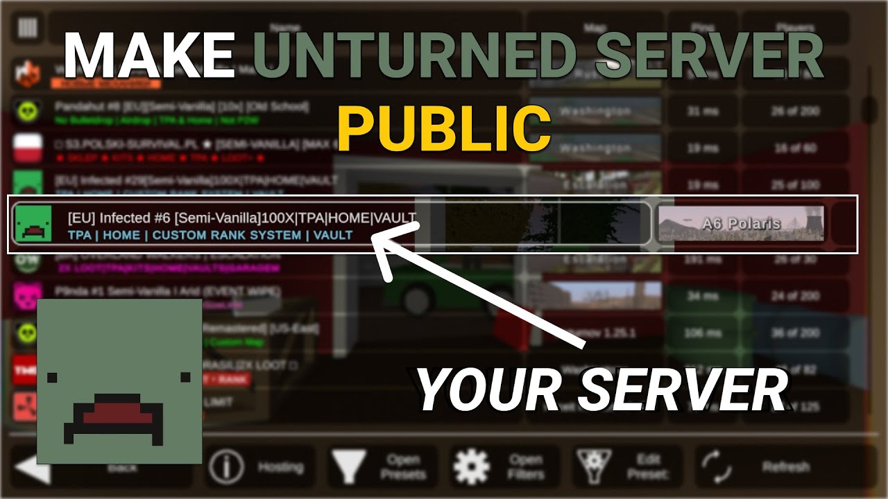 How to Make Unturned Server Public