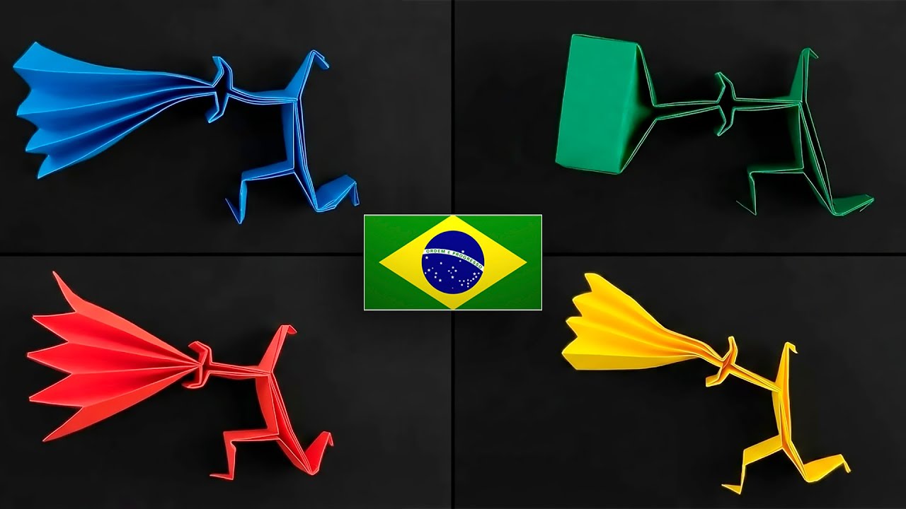 Origami Avatar: A Lenda de Aang — Como Fazer os 4 Dominadores de Elementos (Passo a Passo Fácil)