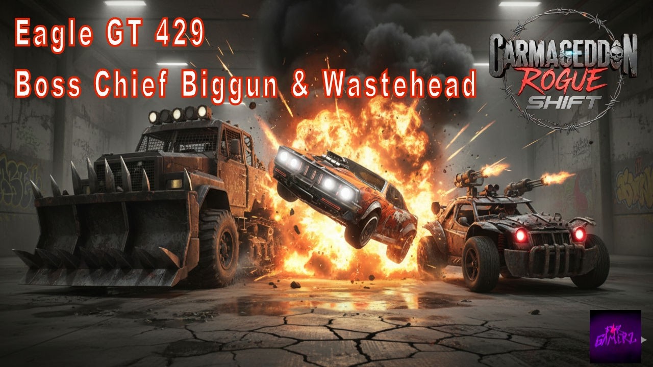 CARMAGEDDON ROGUE SHIFT #3: Eagle GT 429 ☠️ Boss Chief Biggun & Wastehead 🔥 Let´s Crash
