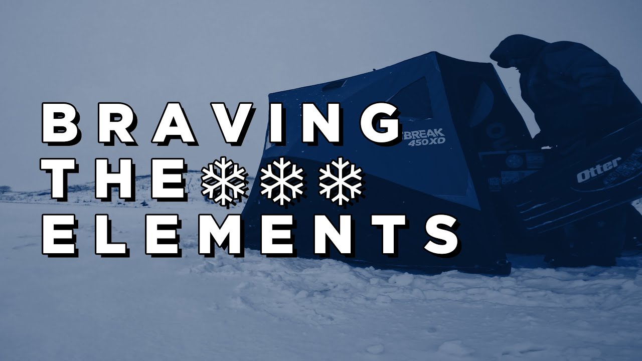 Ice Fishing in a Winter Storm