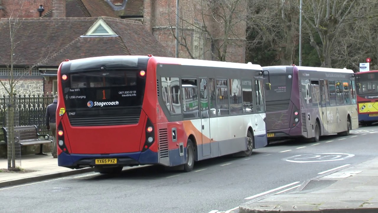 BUSES AT WINCHESTER FILMED IN MARCH 2020 BY DAVE SPENCER OF PMP