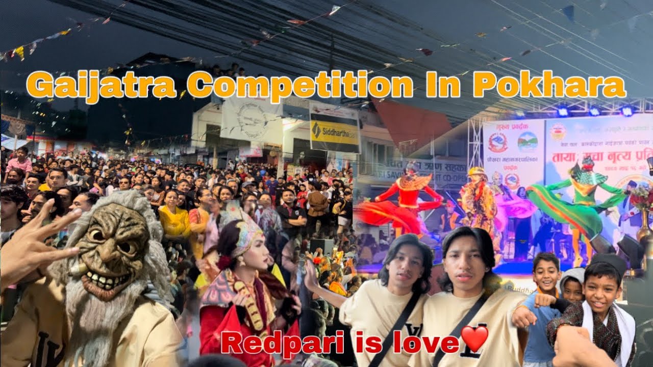 Gaijatra Competition in pokhara / pari haru kta ho kee kt hoo chinna garo vayo guys🤣/ramilo ramilo