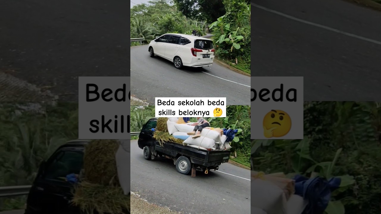 beda sopir beda skills beloknya ⬇️ #shorts #automobile #transportasi #skills #sopir #tikungan