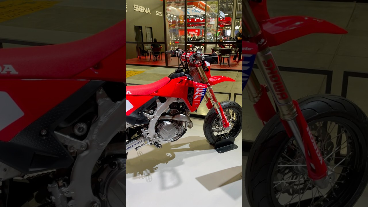 2025 Honda CRF 450 RX Supermoto four stroke 🔴😎 #crf450 #hondacrf #motard #eicma #eicma2024 #showa