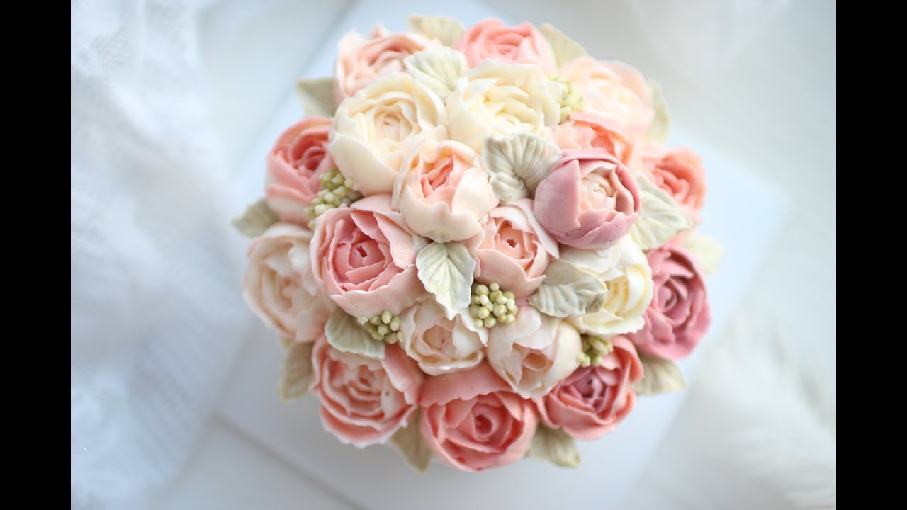[ENG]How to make Peony flower blossom cake 주름있는 작약과 블로섬케이크만들기