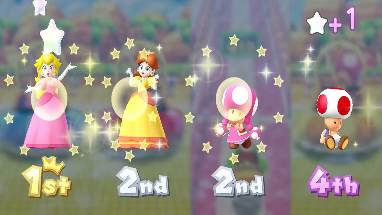 Mario Party 10 - Haunted Trail - Peach vs Daisy vs Toad vs Toadette (Very Hard)