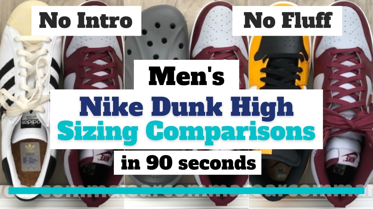 Nike Dunk High Sizing Comparison Photos for Men [Fit Big or Small?]
