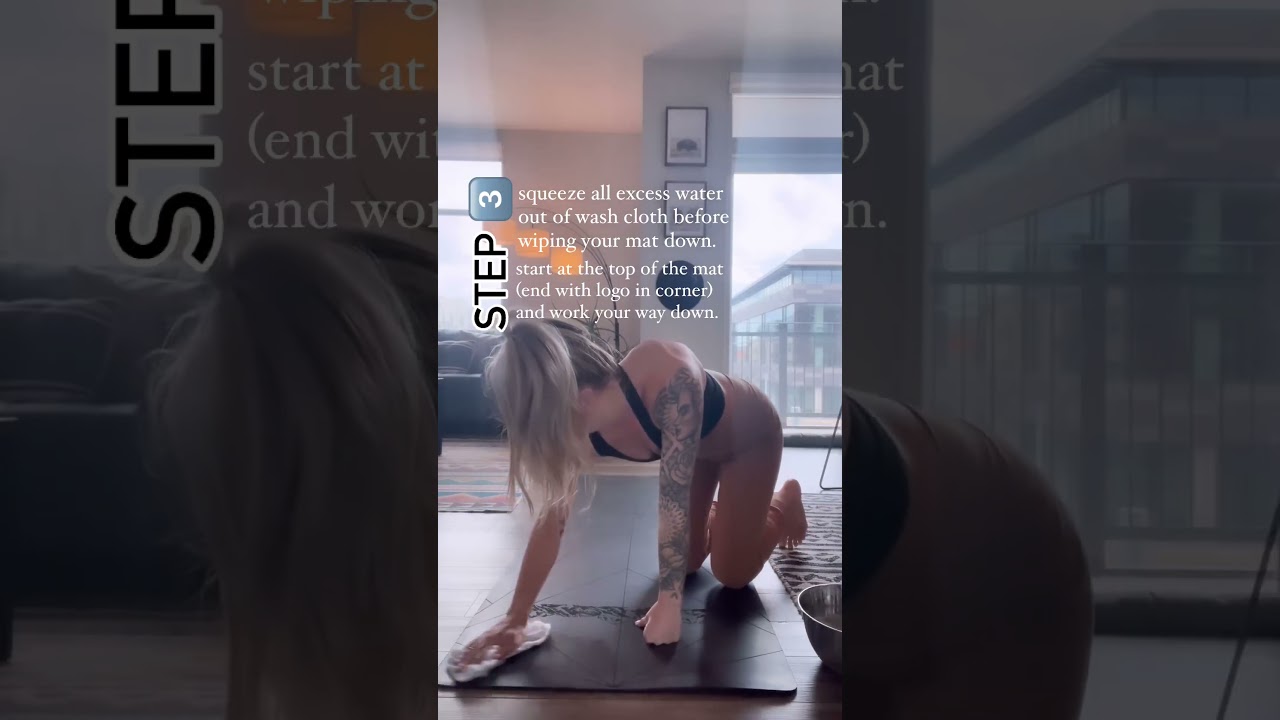 How to clean your TVLA ALIGN[MAT] 🧼  #yoga #yogamat #cleaningtips