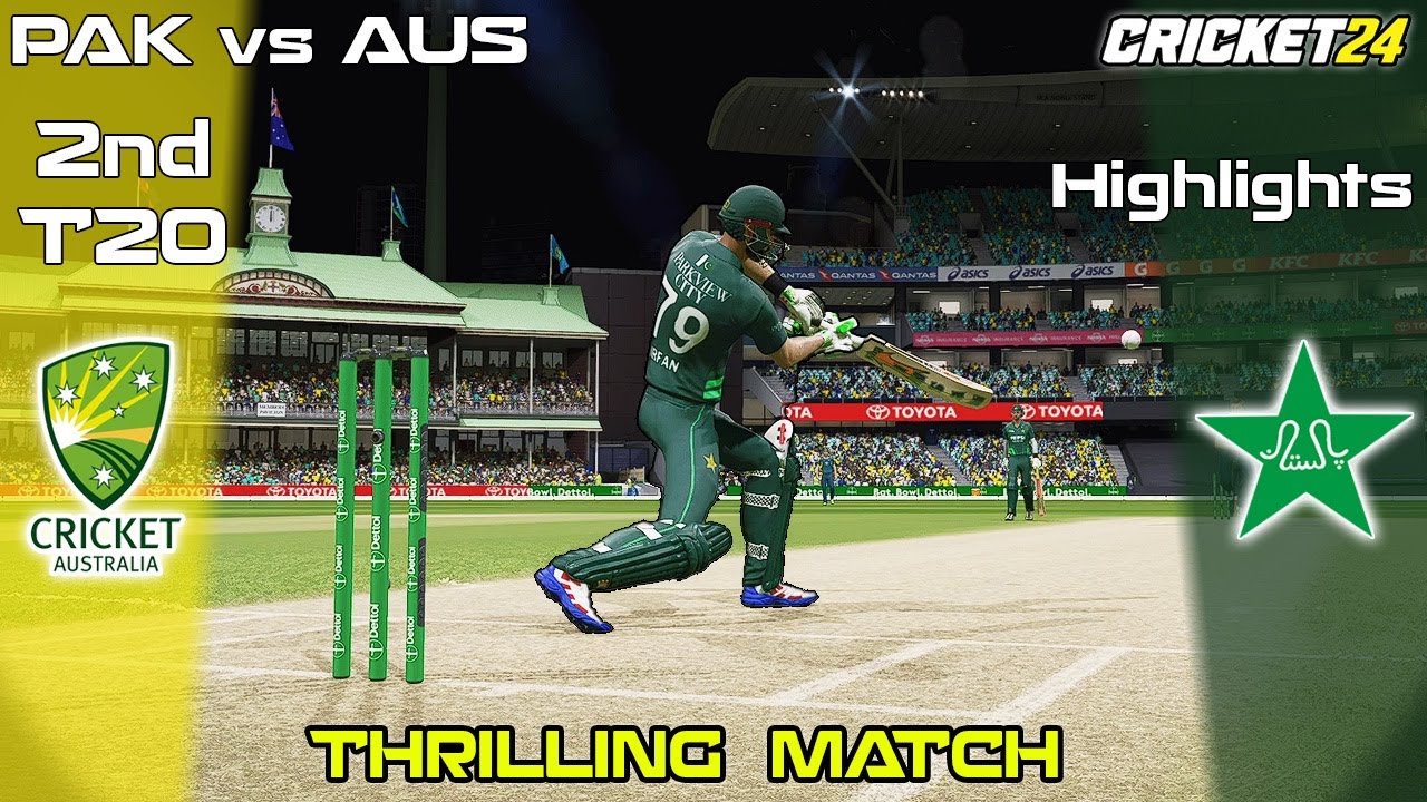 PAKISTAN vs AUSTRALIA 2nd T20 AT SYDNEY 🏆 CAN PAKISTAN BOUNCE BACK❓ CRICKET 24 GAMEPLAY