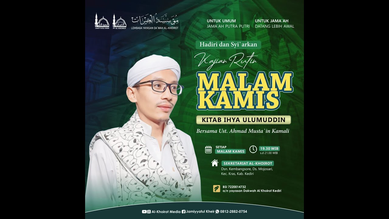 🔴LIVE RUTINAN MAJLIS KAMIS | KAJIAN KITAB IHYA ULUMUDDIN | Senin, 05 Juni 2023