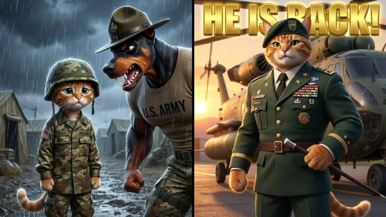 Skinny Recruit Cat Returns as Special Forces Commander to Avenge Bullies #revengestory #catvideo